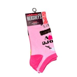 2 Pack of Hershey's Valentine edition Pink Graphic Socks